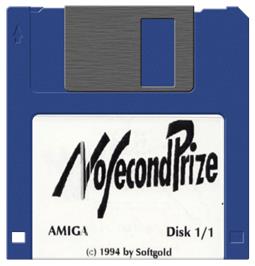 Artwork on the Disc for No Second Prize on the Commodore Amiga.