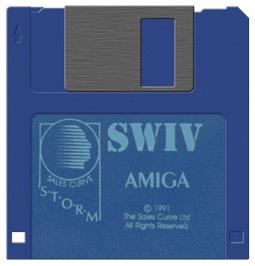 Artwork on the Disc for S.W.I.V. on the Commodore Amiga.