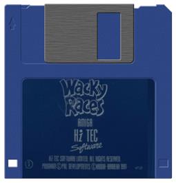 Artwork on the Disc for Wacky Races on the Commodore Amiga.