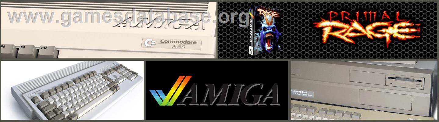 Primal Rage - Commodore Amiga - Artwork - Marquee