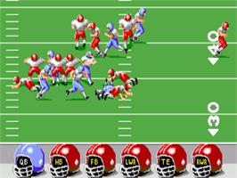 In game image of ABC Monday Night Football on the Commodore Amiga.