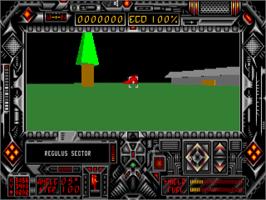 In game image of Dark Side on the Commodore Amiga.