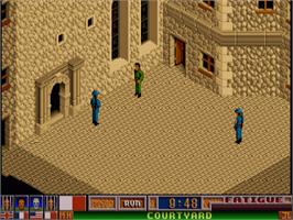 In game image of Escape from Colditz on the Commodore Amiga.