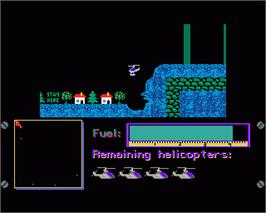 In game image of Fortress Underground on the Commodore Amiga.