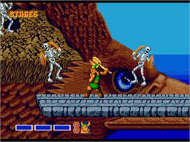 In game image of Golden Axe on the Commodore Amiga.