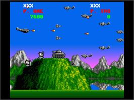 In game image of P-47 Thunderbolt: The Freedom Fighter on the Commodore Amiga.