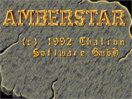 Title screen of Amberstar on the Commodore Amiga.