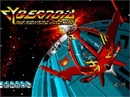 Title screen of Cybernoid: The Fighting Machine on the Commodore Amiga.