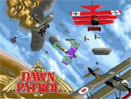 Title screen of Dawn Patrol on the Commodore Amiga.