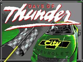 Title screen of Days of Thunder on the Commodore Amiga.