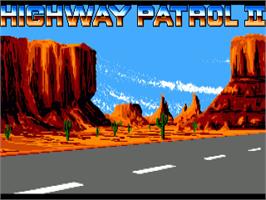 Title screen of Highway Patrol 2 on the Commodore Amiga.