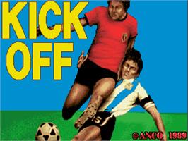 Title screen of Kick Off: Extra Time on the Commodore Amiga.