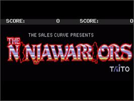 Title screen of Ninja Warriors, The on the Commodore Amiga.