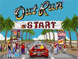 Title screen of Out Run on the Commodore Amiga.