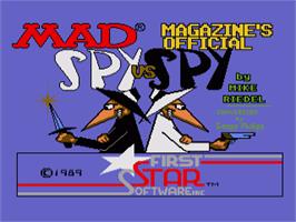 Title screen of Spy vs. Spy on the Commodore Amiga.