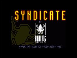 Title screen of Syndicate: American Revolt on the Commodore Amiga.