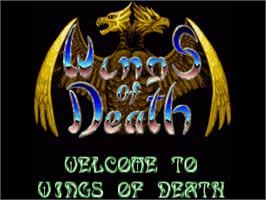 Title screen of Wings of Death on the Commodore Amiga.