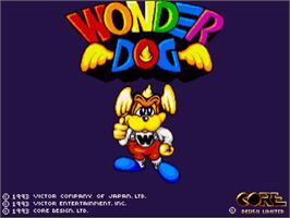 Title screen of Wonder Dog on the Commodore Amiga.