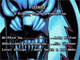Title screen of Zeewolf on the Commodore Amiga.