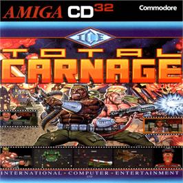 Box cover for Total Carnage on the Commodore Amiga CD32.