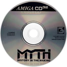 Artwork on the Disc for Myth: History in the Making on the Commodore Amiga CD32.