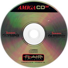 Artwork on the Disc for Summer Olympix on the Commodore Amiga CD32.