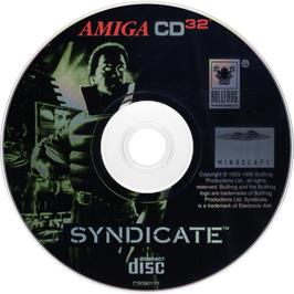 Artwork on the Disc for Syndicate on the Commodore Amiga CD32.