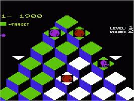 In game image of Q*bert on the Commodore VIC-20.