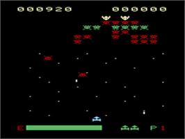 In game image of Space Attack on the Emerson Arcadia 2001.