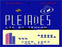 Title screen of Pleiades on the Emerson Arcadia 2001.
