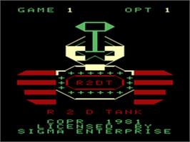 Title screen of R2D Tank on the Emerson Arcadia 2001.