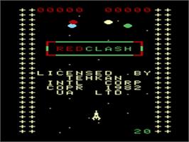 Title screen of Red Clash on the Emerson Arcadia 2001.