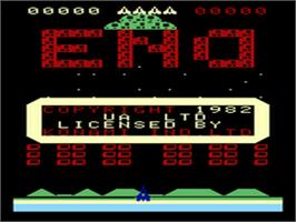 Title screen of The End on the Emerson Arcadia 2001.