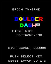 Title screen of Boulder Dash on the Epoch Super Cassette Vision.
