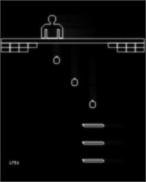 In game image of Vaboom! on the GCE Vectrex.
