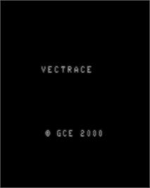 Title screen of Vectrace on the GCE Vectrex.