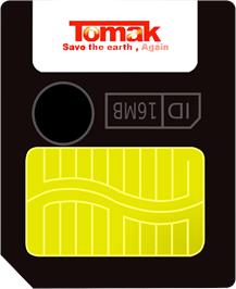Cartridge artwork for Tomak - Save the Earth, Again on the Gamepark GP32.