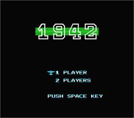 Title screen of 1942 on the MSX.