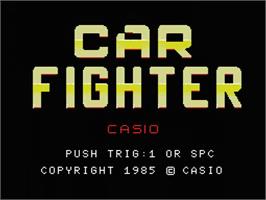 Title screen of Car Fighter on the MSX.