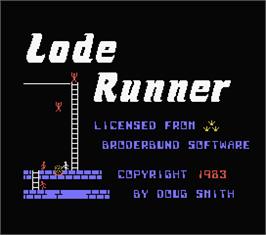 Title screen of Lode Runner on the MSX.