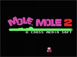 Title screen of Mole Mole 2 on the MSX.