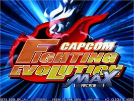 Title screen of Capcom Fighting Evolution Max on the MUGEN.