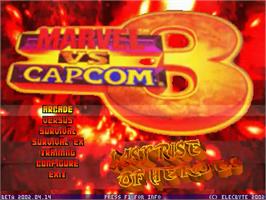 Title screen of Marvel vs Capcom 3 - Last Rise of Heroes on the MUGEN.