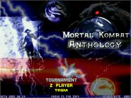 Title screen of Mortal Kombat Anthology on the MUGEN.