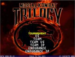 Title screen of Mortal Kombat Trilogy on the MUGEN.