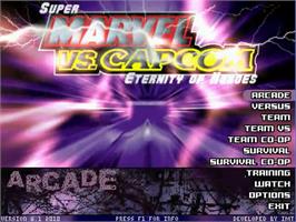 Title screen of Super Marvel vs Capcom Eternity of Heroes on the MUGEN.