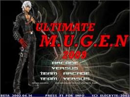 Title screen of Ultimate Mugen 2009 on the MUGEN.