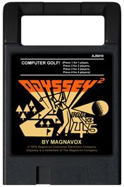 Cartridge artwork for Computer Golf! on the Magnavox Odyssey 2.