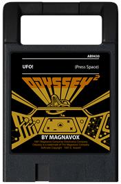 Cartridge artwork for UFO on the Magnavox Odyssey 2.