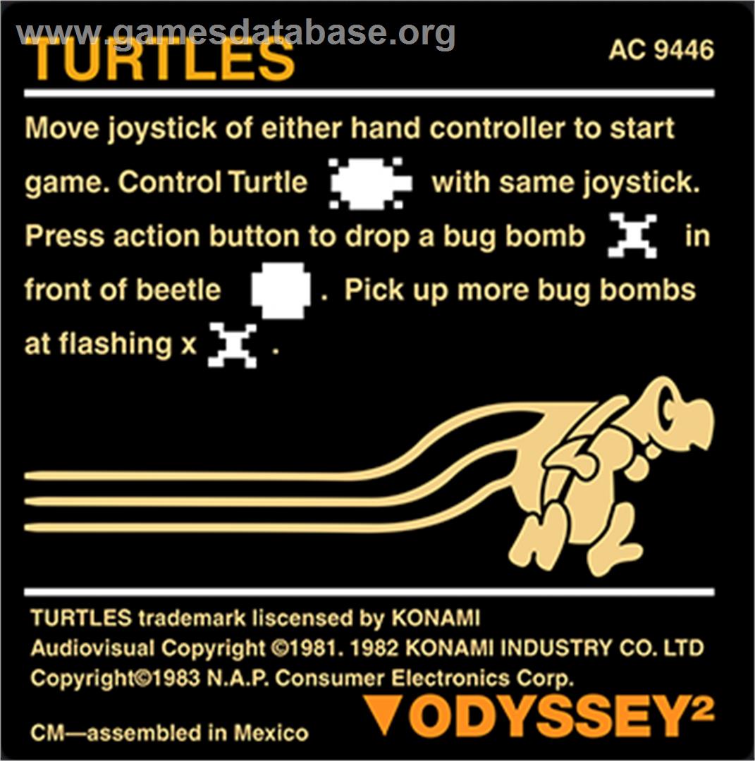 Turtles - Magnavox Odyssey 2 - Artwork - Cartridge Top